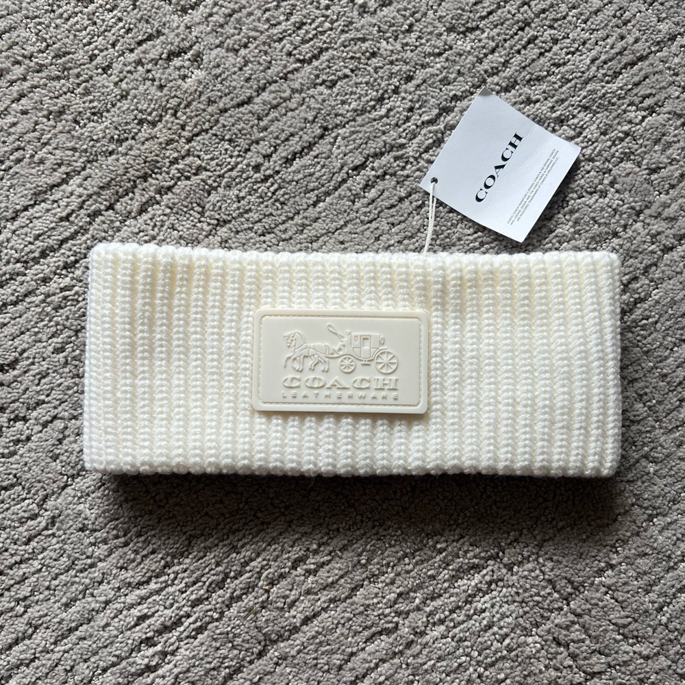 Coach Knit Logo Headband